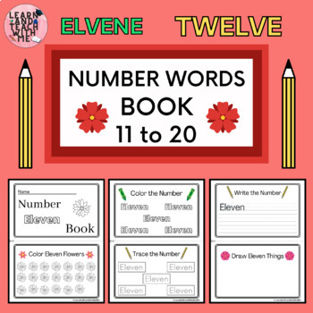 Preview of Number Words Books 11-20 Kindergarten