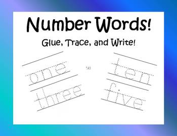 Preview of Number Words: Cut, Glue, Trace and Write