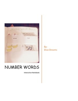 Preview of Number Words Interactive Notebook