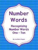 Number Words - Numbers 1-10