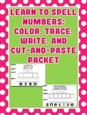 Number Words Packet: Color, Trace, Write, & Cut-and-Paste