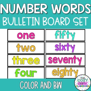 Preview of Number Words Printables