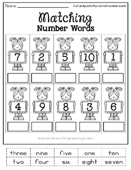 number words number sense printables and activities