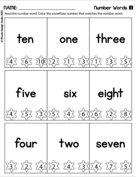 number words sight word fluency kindergarten math google slides worksheets