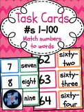 Number Words Task Cards