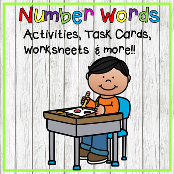 Preview of Number Words Task Cards