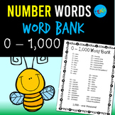 Number Words Word Bank (Word Form Cheat Sheet, 0 - 1,000!)