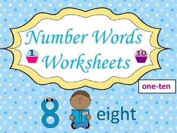 number words worksheets 1 10 by kids learning basket tpt