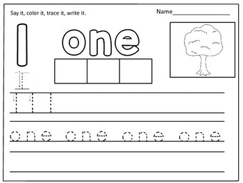 Number Words Worksheets (1-10): by Kids' Learning Basket | TpT