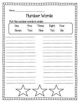 Number Words Worksheets by Love Laughter and Lots of Coffee | TpT