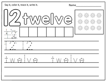 Number Words Worksheets (11-20): by Kids' Learning Basket | TpT