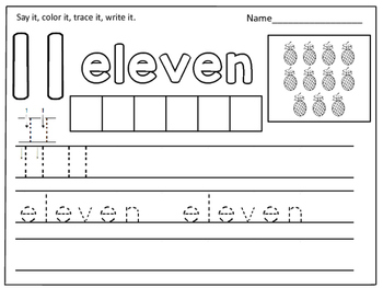 tracing numbers 11 20 worksheets pdf preschool worksheet