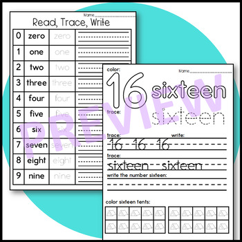 Number Words Worksheets by Designed by Danielle | TpT