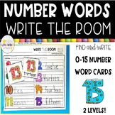 Number Words Write the Room | Sensory Bin Math Activity