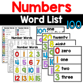 Number  Words - Writing Center Word Lists