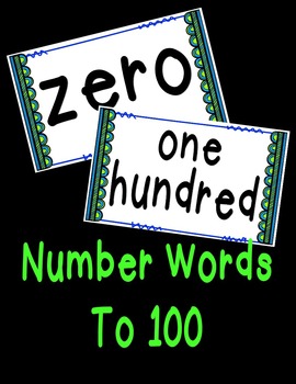 Preview of Number Words to 100