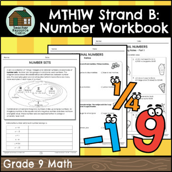 Preview of Number Workbook (Grade 9 Ontario Math MTH1W) New 2021 Curriculum