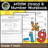 Number Workbook (Grade 9 Ontario Math MTH1W) New 2021 Curriculum