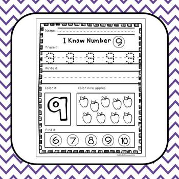 Number Worksheets 0-10 by Little Bell Lessons | Teachers Pay Teachers