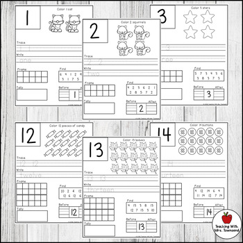 number worksheets 0 20 by teaching with mrs townsend tpt