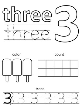 Number Worksheets 1-10 by Made by Meredith D | Teachers Pay Teachers