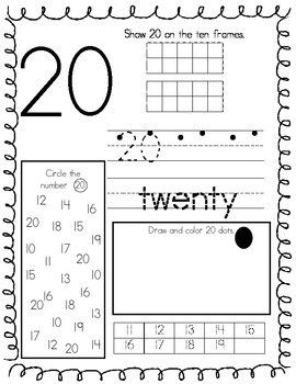 number worksheets 1 20 by stacia bernath teachers pay teachers