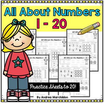 number worksheets 1 20 by andrea marchildon teachers