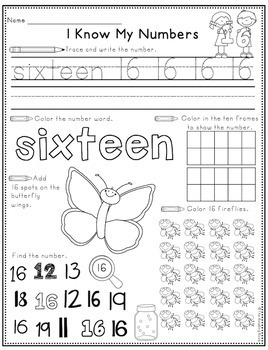 numbers worksheets 1 20 printable activities for pre k and kindergarten