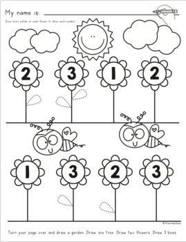 Number Worksheets - Numbers 1 to 3 by From the Pond | TPT