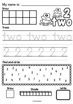 Number Worksheets 1-10 by From the Pond | Teachers Pay Teachers