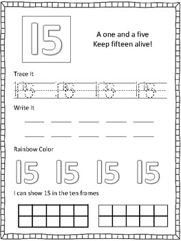 Number Writing 0-20 by Primary Pizzazz | Teachers Pay Teachers