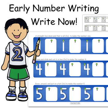 Preview of Beginning Number Writing: NUMBER FORMATIONS 0-9