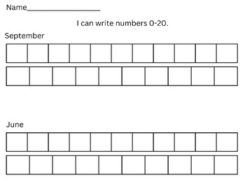 Preview of Number Writing Assessment 0-20