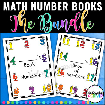 Preview of Number Writing Book BUNDLE 1-20 Kindergarten Math Number Sense