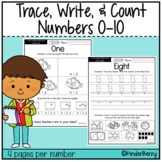 Number Writing Counting Practice Pages 0-10 | Kindergarten