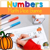 Number Writing Graph Number Sense Pumpkin October Dice Gam