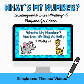 Preview of Number Writing Interactive Video for Numbers 1-6