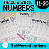 Number Writing Math Practice Pages 11-20 | Teen Numbers