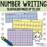 Number Writing to 100 Practice Pages: Kindergarten & 1st G