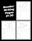 Number Writing Pages 21-30