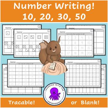 Number Writing Practice 1-20 by Dreaming of Summer | TPT