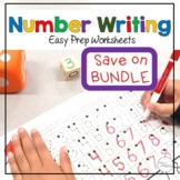 Writing Numbers 1-20 Practice Easy Prep Worksheets Bundle