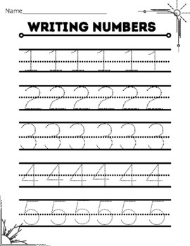 Preview of Number Writing Practice