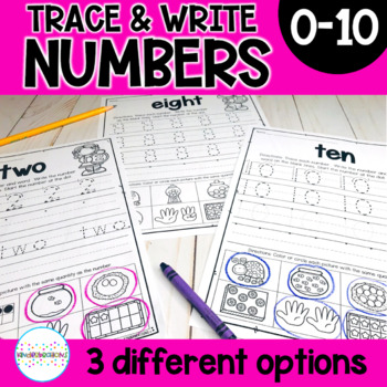 Preview of Number Writing Practice Pages 0-10 | Math Centers