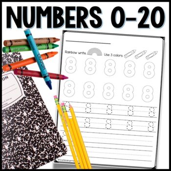 number writing practice printable worksheets 0 20 by time 4 kindergarten