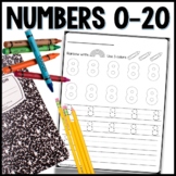 Number Writing Practice Printable Worksheets 0-20