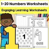Number Writing Practice Worksheets 1-20: Tracing, Writing,