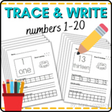 Number Practice | write, draw, color, recognize with Number Charts 1-20