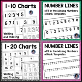 Number Writing & Tracing Practice with Charts, Number Line