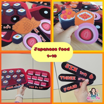 Preview of Number activity for kindergarten and preschool-number 1-10 number Japanese food